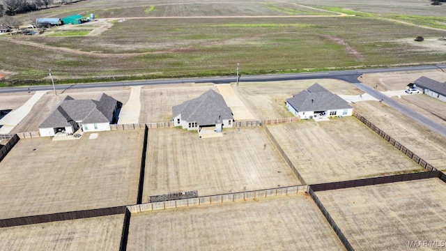 aerial view with a rural view