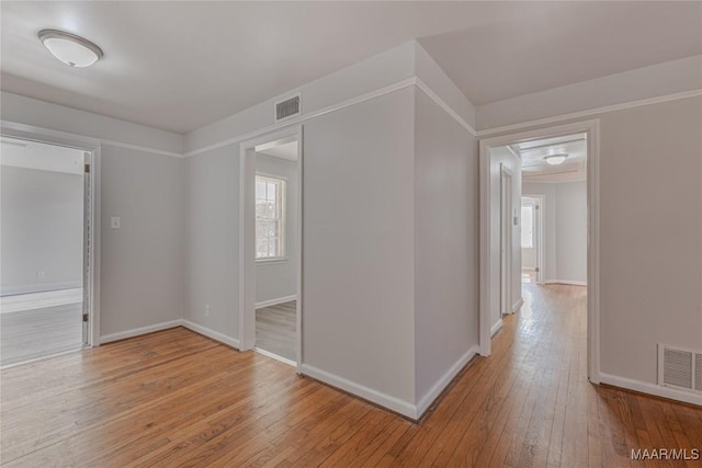 interior space with light hardwood / wood-style flooring