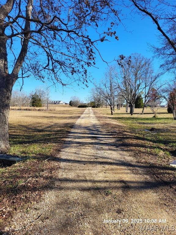 view of street with a rural view