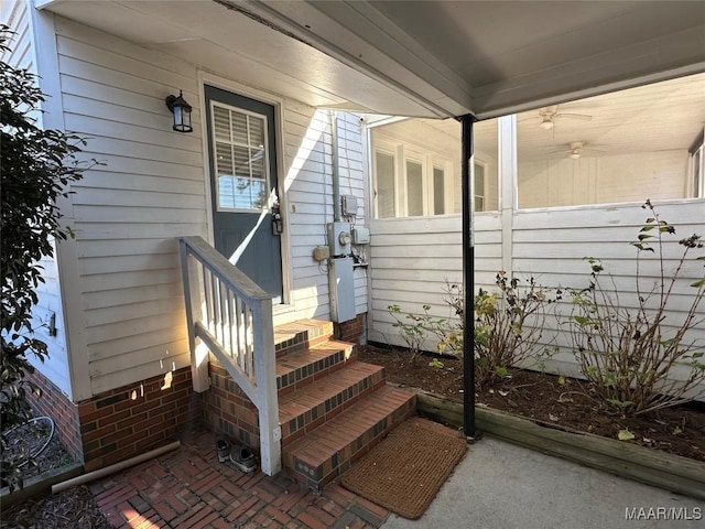 view of doorway to property