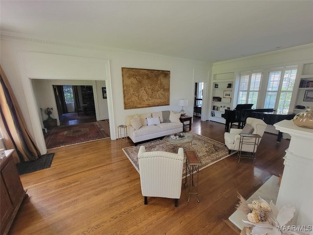 835 Park Ave, Montgomery, AL 36106 - living room featuring wood-type flooring and crown molding