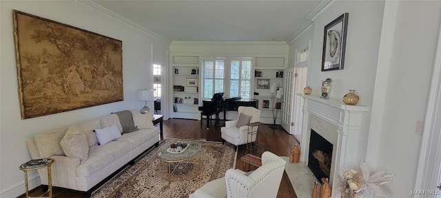 835 Park Ave, Montgomery, AL 36106 - living room featuring hardwood / wood-style floors and ornamental molding