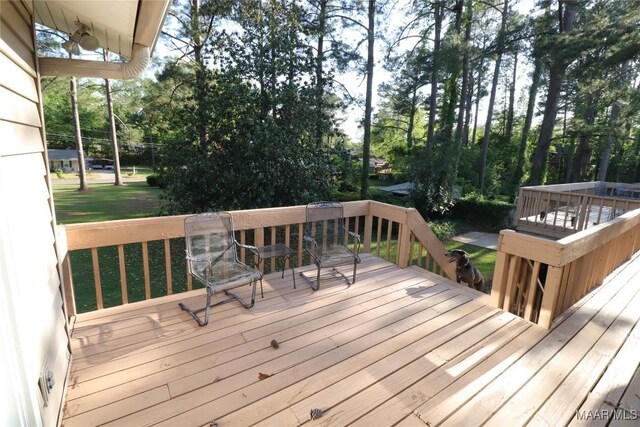 view of wooden deck