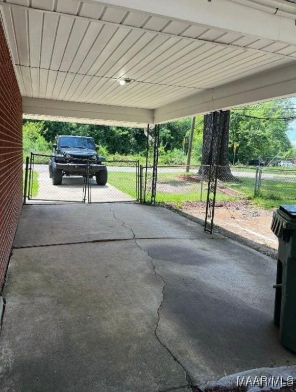 view of patio / terrace with a carport