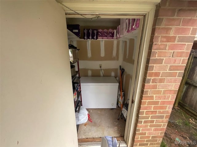 view of clothes washing area