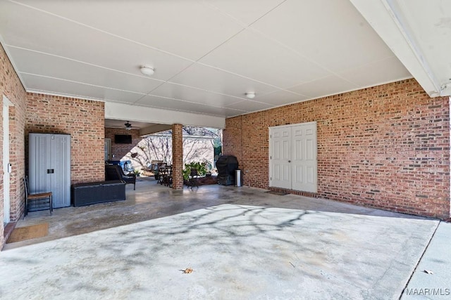 view of patio / terrace with ceiling fan