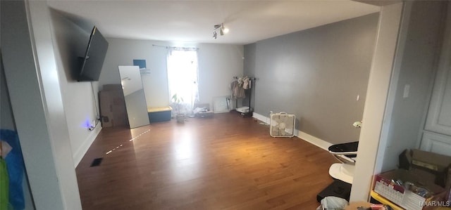 interior space featuring dark hardwood / wood-style floors