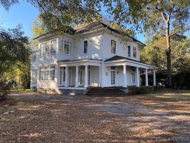 italianate house with a porch