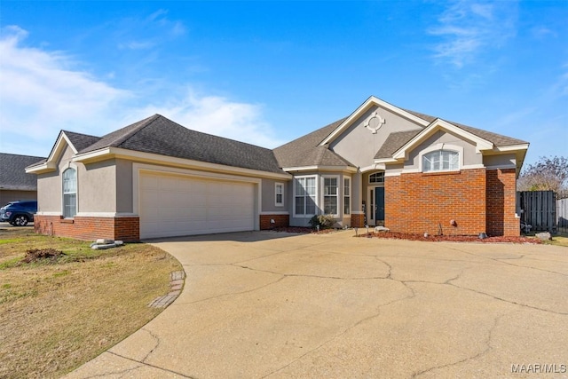 view of front facade with a garage