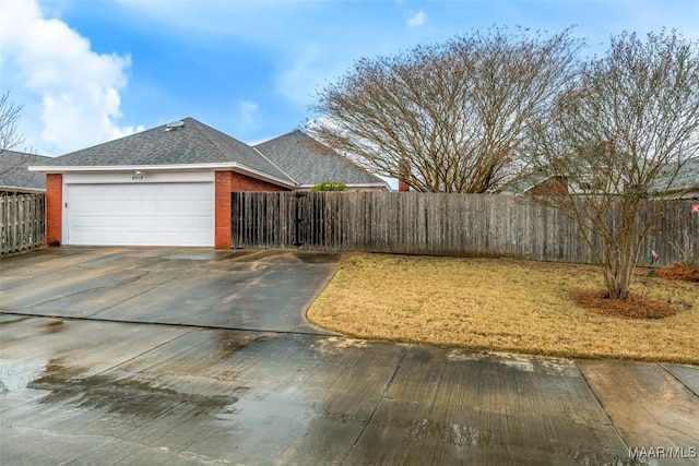 view of home's exterior featuring a garage