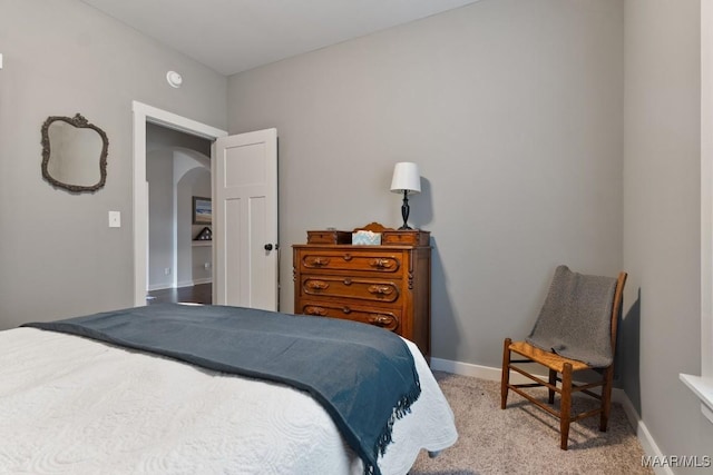 view of carpeted bedroom