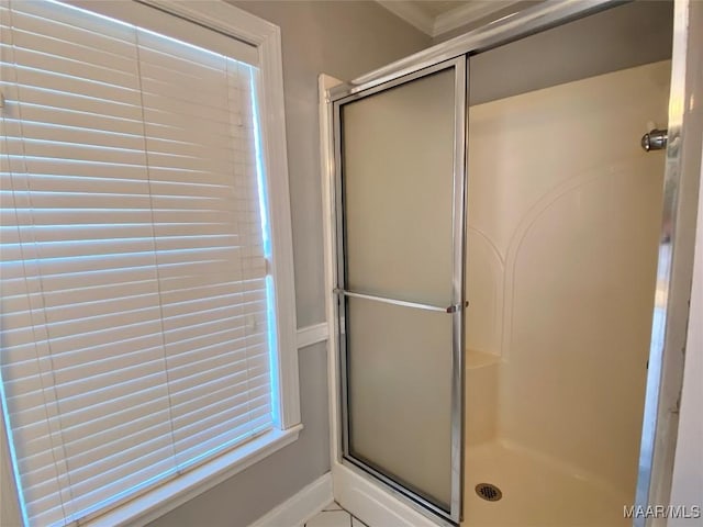 bathroom with walk in shower