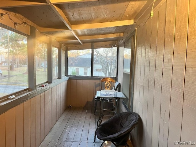 view of sunroom