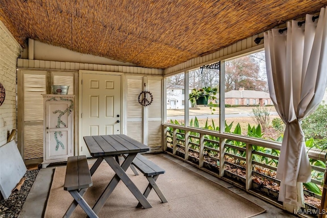 view of sunroom