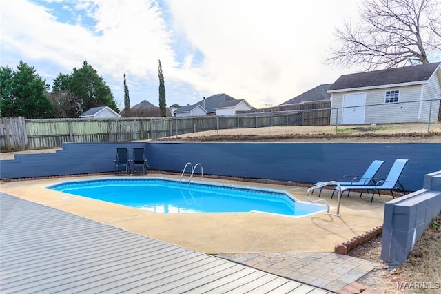 view of pool with a patio area