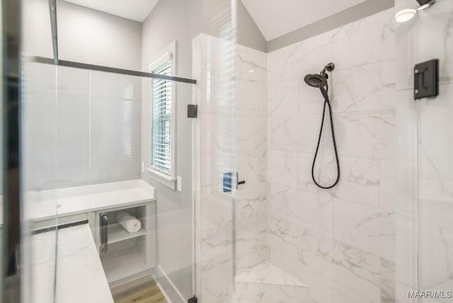 8319 Young Xing, Montgomery, AL 36116 - full bath with a marble finish shower, plenty of natural light, and lofted ceiling