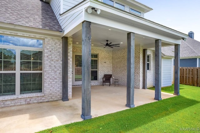 8319 Young Xing, Montgomery, AL 36116 - view of patio / terrace featuring ceiling fan
