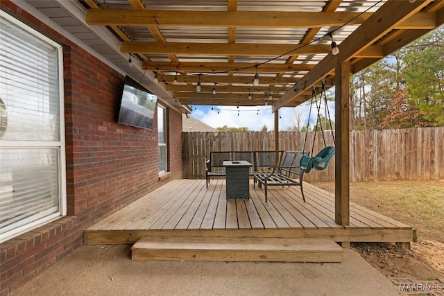 view of wooden terrace