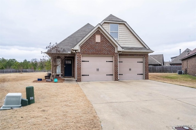 view of front facade with a garage