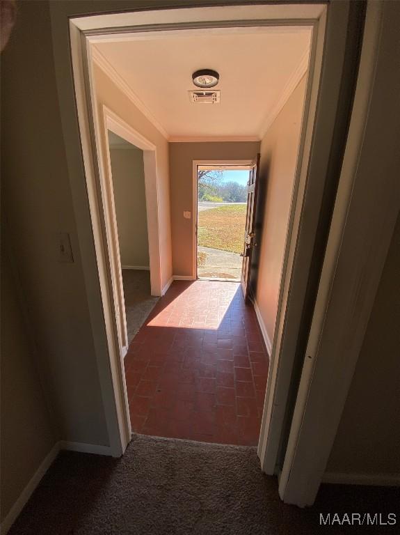 hall with ornamental molding