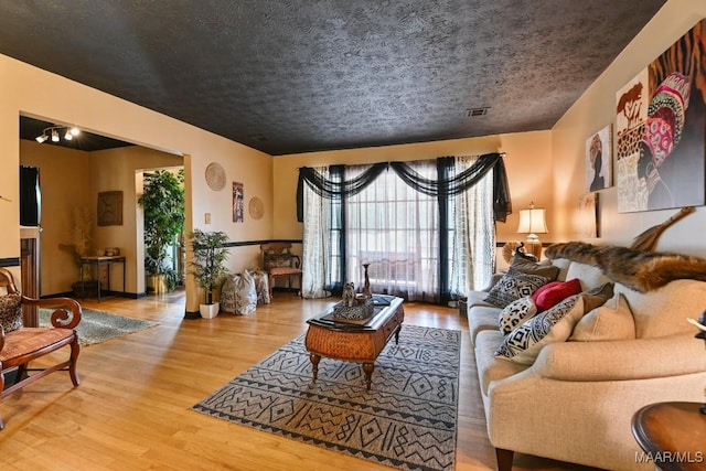 living room featuring hardwood / wood-style flooring