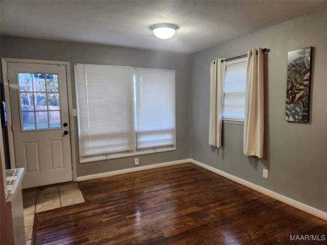 interior space featuring dark hardwood / wood-style floors