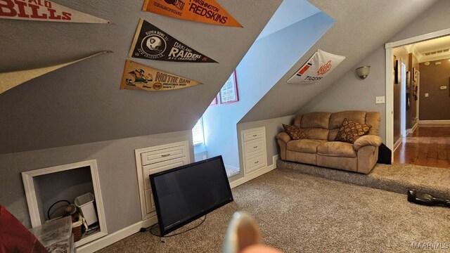 137 Scott Ln, Prattville, AL 36066 - additional living space with vaulted ceiling and carpet flooring