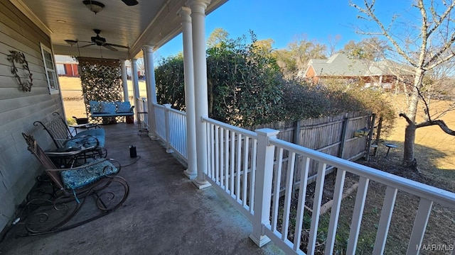 137 Scott Ln, Prattville, AL 36066 - covered porch with ceiling fan