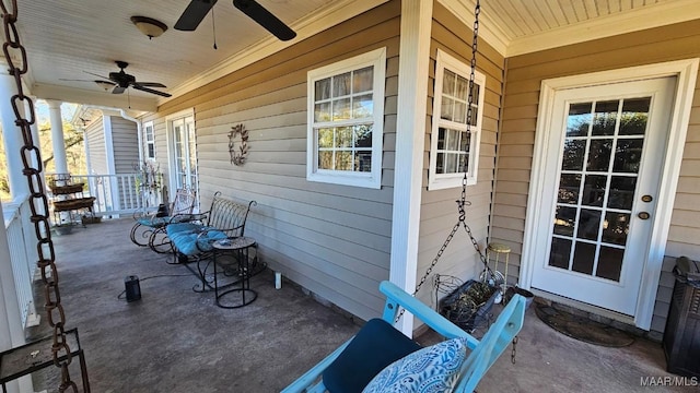 137 Scott Ln, Prattville, AL 36066 - covered porch featuring a ceiling fan
