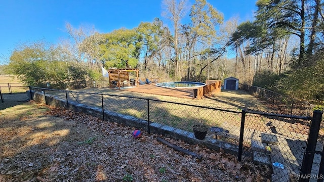 137 Scott Ln, Prattville, AL 36066 - view of yard featuring a hot tub and a storage unit