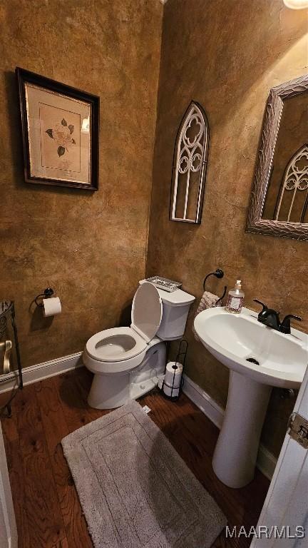 137 Scott Ln, Prattville, AL 36066 - half bathroom with wood finished floors and toilet