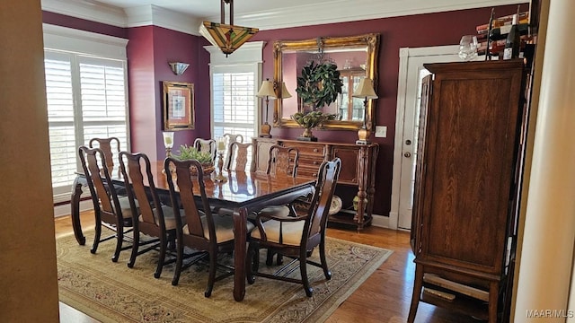 137 Scott Ln, Prattville, AL 36066 - dining room with wood finished floors and ornamental molding