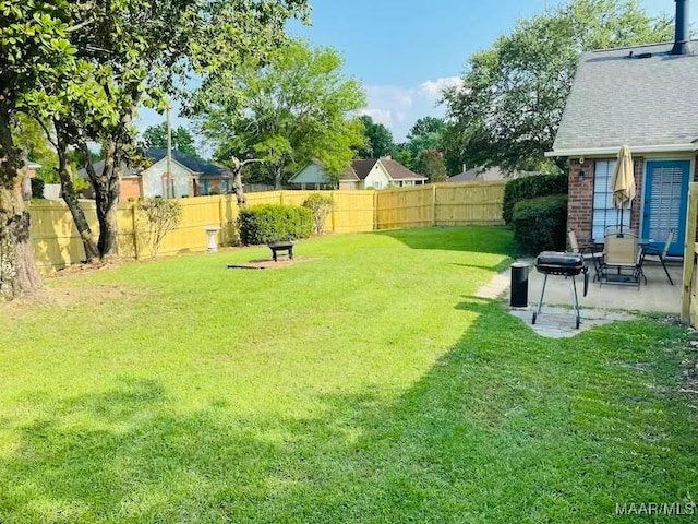 view of yard featuring a patio area