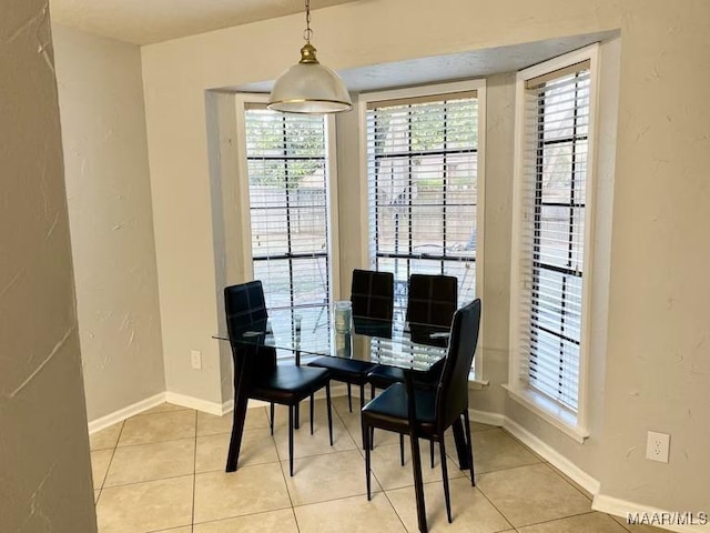 view of tiled dining room