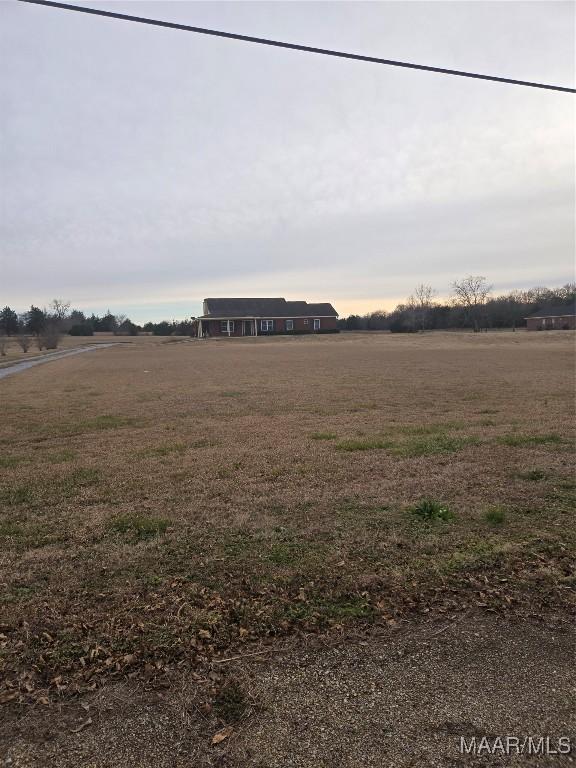 view of yard with a rural view