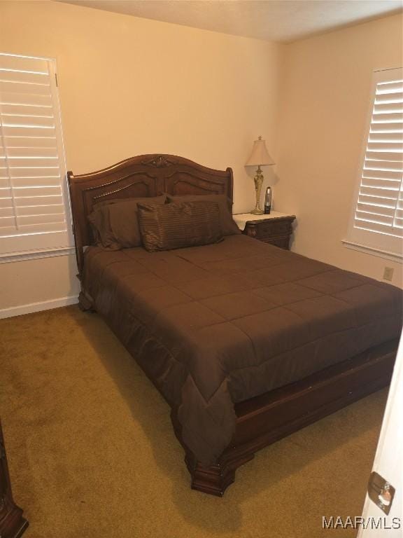 bedroom featuring carpet flooring