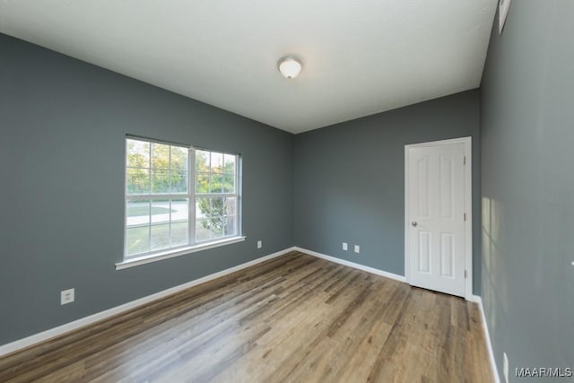 empty room with wood-type flooring