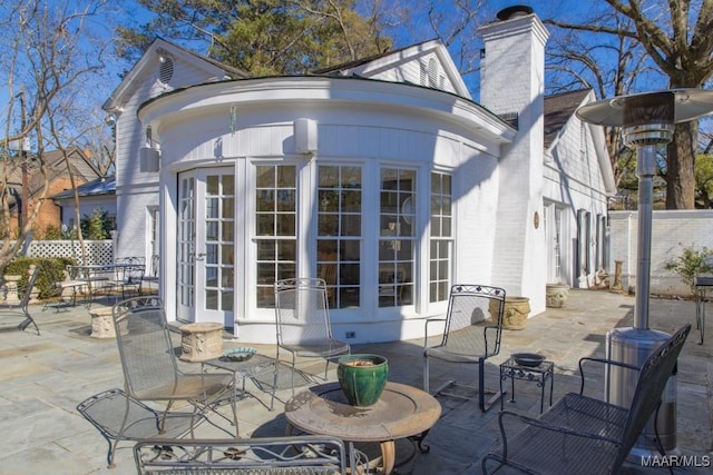 exterior space featuring french doors