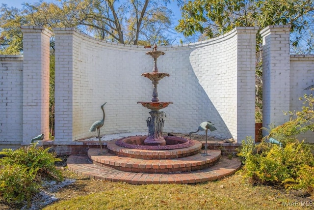 view of community sign