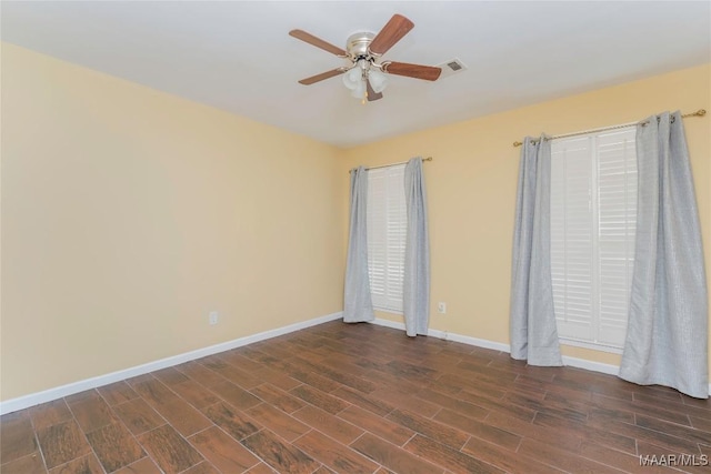 empty room with ceiling fan