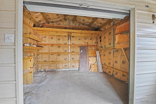 view of storage area