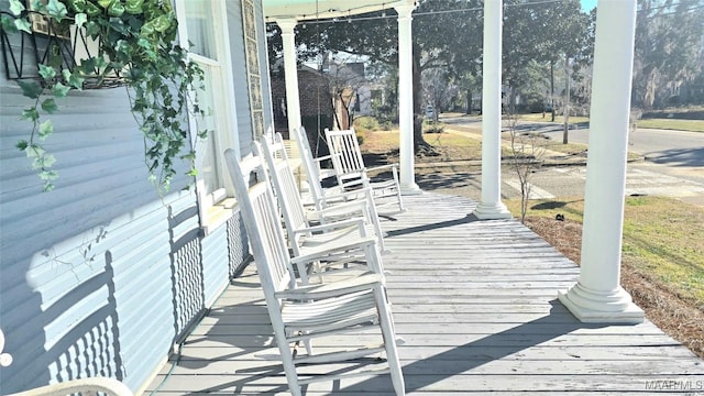 view of wooden terrace