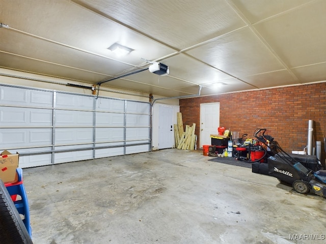 garage featuring a garage door opener