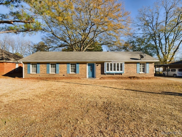 view of single story home