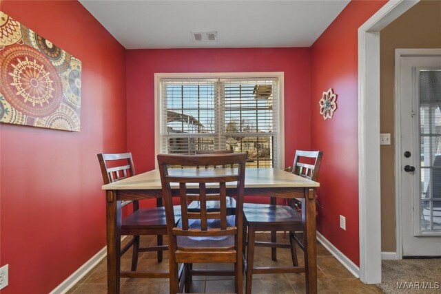 view of dining area