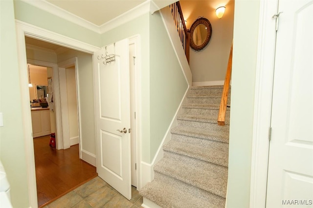 stairs with ornamental molding