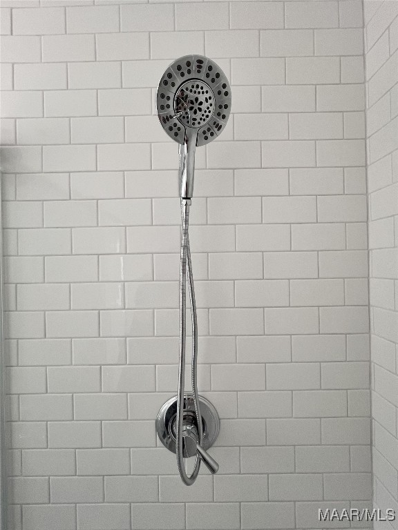 details with tiled shower