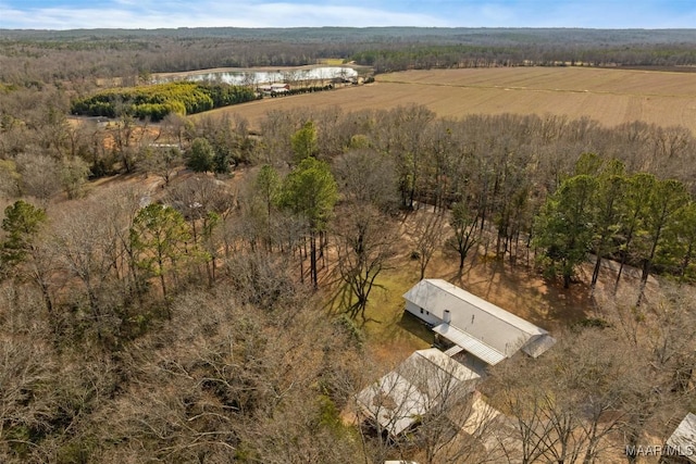 drone / aerial view featuring a rural view