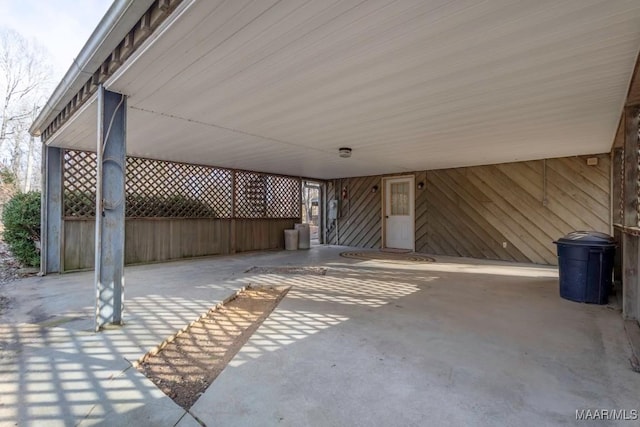 view of patio with a carport