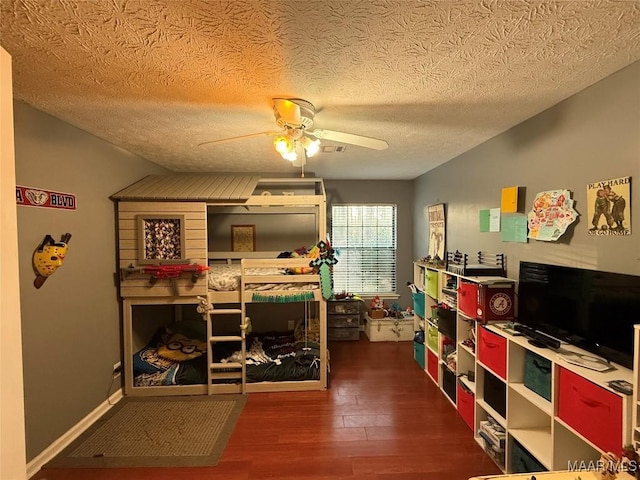 interior space with ceiling fan